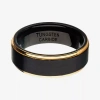 Modern Bride Inox Mens Jewelry Mens 8mm Tungsten Hypoallergenic Wedding Band In Black