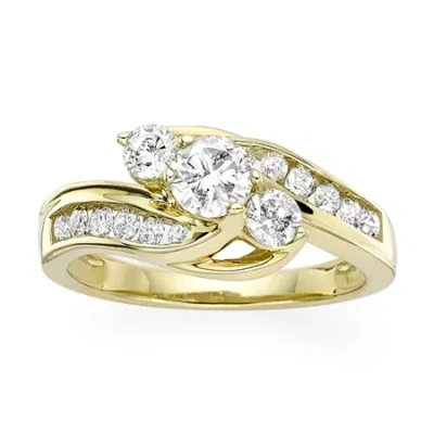 Modern Bride Love Lives Forever 1 Ct.t.w. Natural Diamond 10k Yellow Gold Ring