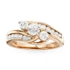 Modern Bride Love Lives Forever 1 Ct.t.w. Natural Diamond 10k Yellow Gold Ring In Gold