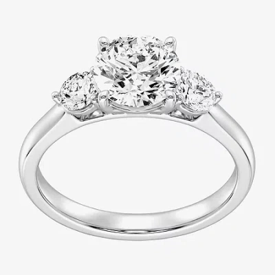 Modern Bride Love Lives Forever (f / Si1-si2) Womens 2 Ct. T.w. Lab Grown White Diamond 10k Gold Round 3-stone En