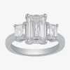 Modern Bride Love Lives Forever (f / Si2) Womens 4 Ct. T.w. Lab Grown White Diamond 10k White Gold 3-stone Engage In White