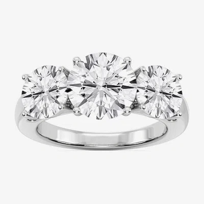 Modern Bride Love Lives Forever F / Si2 Womens 6 Ct. T.w. Lab Grown White Diamond 14k White Gold 3-stone Engageme