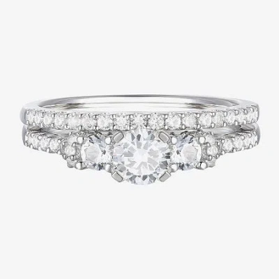 Modern Bride Love Lives Forever (g-h / Vs2-si1) Womens 1 Ct. T.w. Lab Grown White Diamond 10k White Gold Round Si In Metallic
