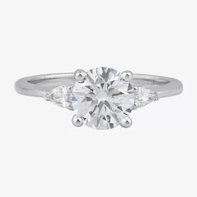 Modern Bride Love Lives Forever (g / I1) Womens 1 1/5 Ct. T.w. Lab Grown White Diamond 10k White Gold Round 3-sto In Metallic