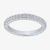 Modern Bride Love Lives Forever (g / I1) Womens 3/4 Ct. T.w. Lab Grown White Diamond 10k White Gold Wedding Band In Brown