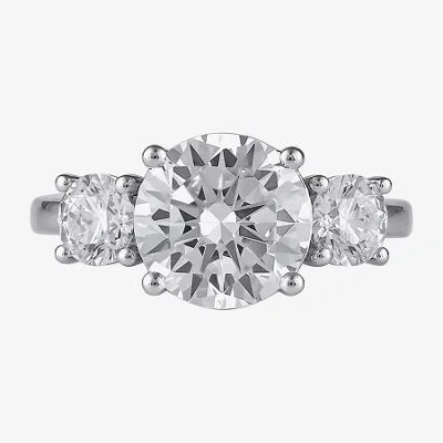 Modern Bride Love Lives Forever (g / I1) Womens 4 Ct. T.w. Lab Grown White Diamond 10k White Gold Round 3-stone E