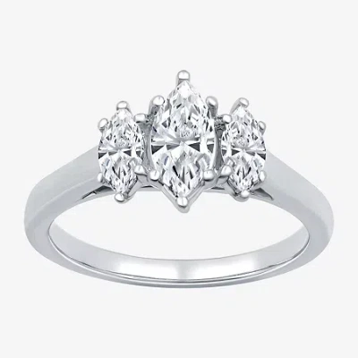 Modern Bride Love Lives Forever (g / Si1-si2) Womens 1 Ct. T.w. Lab Grown White Diamond 10k White Gold Marquise 3