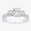 Modern Bride Love Lives Forever (h-i / Si1-si2) Womens 2 Ct. T.w. Lab Grown White Diamond 10k Gold 3-stone Engage In White