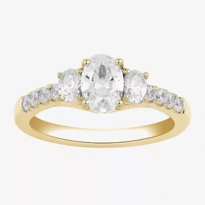 Modern Bride Love Lives Forever (h-i / Si2) Womens 1 1/2 Ct. T.w. Lab Grown White Diamond 10k White Gold Oval Sid