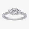 Modern Bride Love Lives Forever (h-i / Si2) Womens 1 1/2 Ct. T.w. Lab Grown White Diamond 10k White Gold Round Si In White