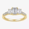 Modern Bride Love Lives Forever (h-i / Si2) Womens 1 1/2 Ct. T.w. Lab Grown White Diamond 10k White Gold Side Sto In Gold