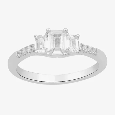 Modern Bride Love Lives Forever (h-i / Si2) Womens 1 Ct. T.w. Lab Grown White Diamond 10k White Gold Side Stone 3