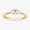 Modern Bride Love Lives Forever (h-i / Si2) Womens 1/2 Ct. T.w. Lab Grown White Diamond 10k Or 14k Gold Oval Side In Yellow