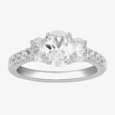 Modern Bride Love Lives Forever (h-i / Si2) Womens 2 Ct. T.w. Lab Grown White Diamond 10k White Gold Oval Side St