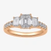 Modern Bride Love Lives Forever (h-i / Si2) Womens 2 Ct. T.w. Lab Grown White Diamond 10k White Gold Side Stone 3 In Gold