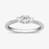 Modern Bride Love Lives Forever (h-i / Si2) Womens 3/4 Ct. T.w. Lab Grown White Diamond 10k White Gold Round Side In White