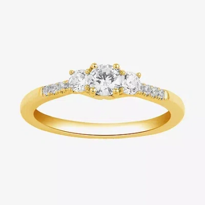 Modern Bride Love Lives Forever (h-i / Si2) Womens 3/4 Ct. T.w. Lab Grown White Diamond 10k White Gold Round Side