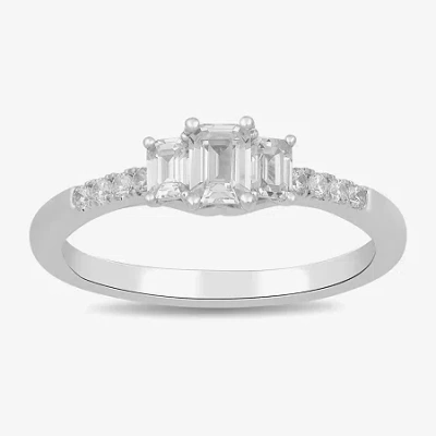 Modern Bride Love Lives Forever (h-i / Si2) Womens 3/4 Ct. T.w. Lab Grown White Diamond 10k White Gold Side Stone In Metallic