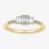 Modern Bride Love Lives Forever (h-i / Si2) Womens 3/4 Ct. T.w. Lab Grown White Diamond 10k White Gold Side Stone In Gold