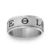 Modern Bride "love" Mens 8mm Stainless Steel Wedding Band In Silver