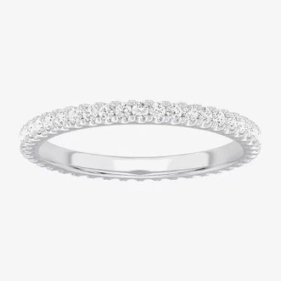 Modern Bride Matching Eternity Band Rings (g-h / Si1-si2) Womens 1/2 Ct. T.w. Lab Grown White Diamond 10k White G In Metallic