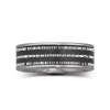 Modern Bride Men's 7.5mm Stainless Steel & Ceramic Band In Gray