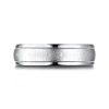 Modern Bride Mens 10k White Gold 6mm Band In Metallic