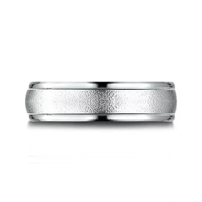 Modern Bride Mens 10k White Gold 6mm Band