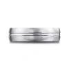 Modern Bride Mens 10k White Gold 6mm Band In Metallic