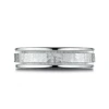 Modern Bride Mens 10k White Gold 6mm Hammered Band In White