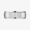 Modern Bride Mens 10k White Gold 8mm Band In Gold