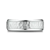 Modern Bride Mens 10k White Gold 8mm Band In Metallic