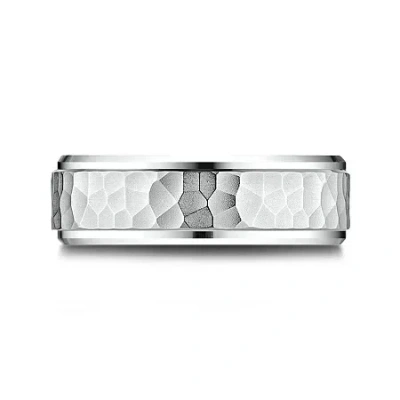 Modern Bride Mens 10k White Gold 8mm Band