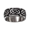 Modern Bride Mens 10mm Gray Stainless Steel Celtic Wedding Band In Multi