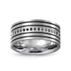 Modern Bride Mens 10mm Stainless Steel Wedding Band In Silver