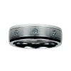 Modern Bride Mens 1/10 Ct.t.w. Natural Diamond Cobalt Wedding Band In Gray