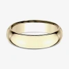 Modern Bride Mens 14k White Gold 6mm High Dome Comfort-fit Wedding Band In Gold