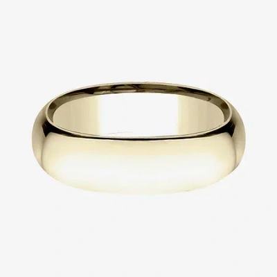 Modern Bride Mens 14k White Gold 7mm Light Comfort-fit Wedding Band
