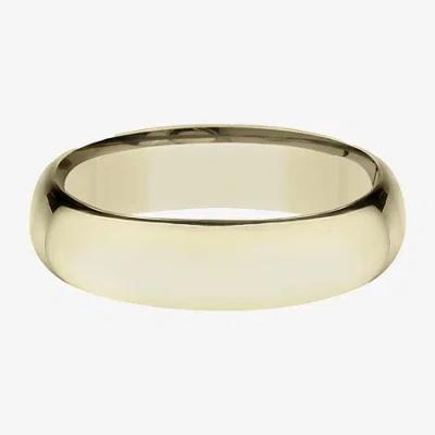 Modern Bride Mens 14k Yellow Gold 6mm Light Comfort-fit Wedding Band
