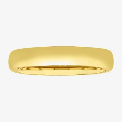 Modern Bride Mens 4mm 14k Gold Over Silver Wedding Band