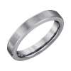 Modern Bride Mens 4mm Tungsten Wedding Band In Transparent