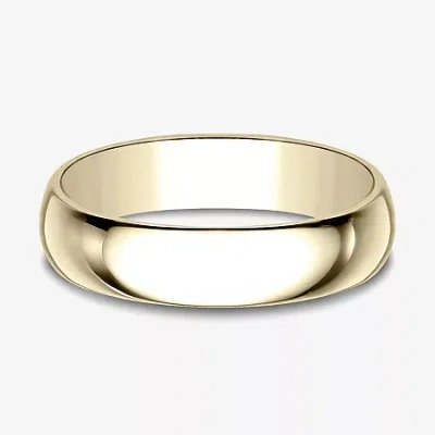 Modern Bride Mens 5mm 10k Gold Wedding Band In Yellow