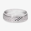 Modern Bride Mens 5mm Diamond Accent Natural Black Diamond Stainless Steel Wedding Band In Silver