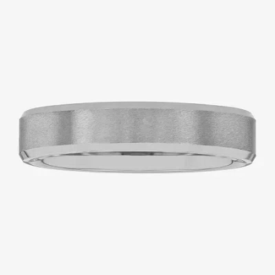 Modern Bride Mens 5mm Tungsten Wedding Band In Gray