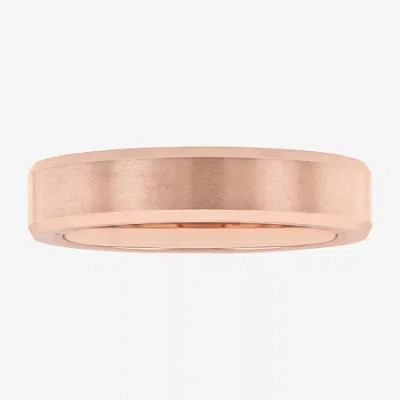 Modern Bride Mens 5mm Tungsten Wedding Band In Pink