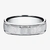 Modern Bride Mens 6.5mm Cobalt Wedding Band In White