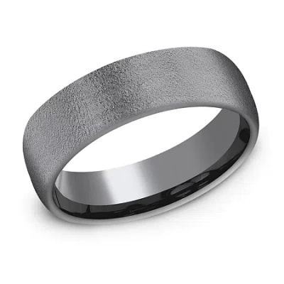 Modern Bride Mens 6.5mm Tantalum Wedding Band In Transparent