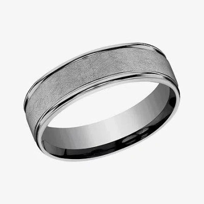 Modern Bride Mens 6.5mm Tantalum Wedding Band In Metallic