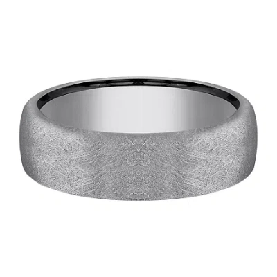 Modern Bride Mens 6.5mm Tantalum Wedding Band In Transparent