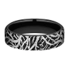 Modern Bride Mens 6.5mm Titanium Wedding Band In Black